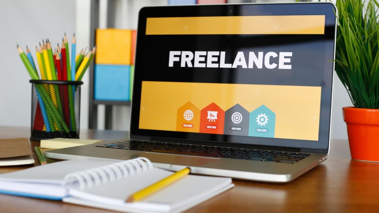 Freelancer working